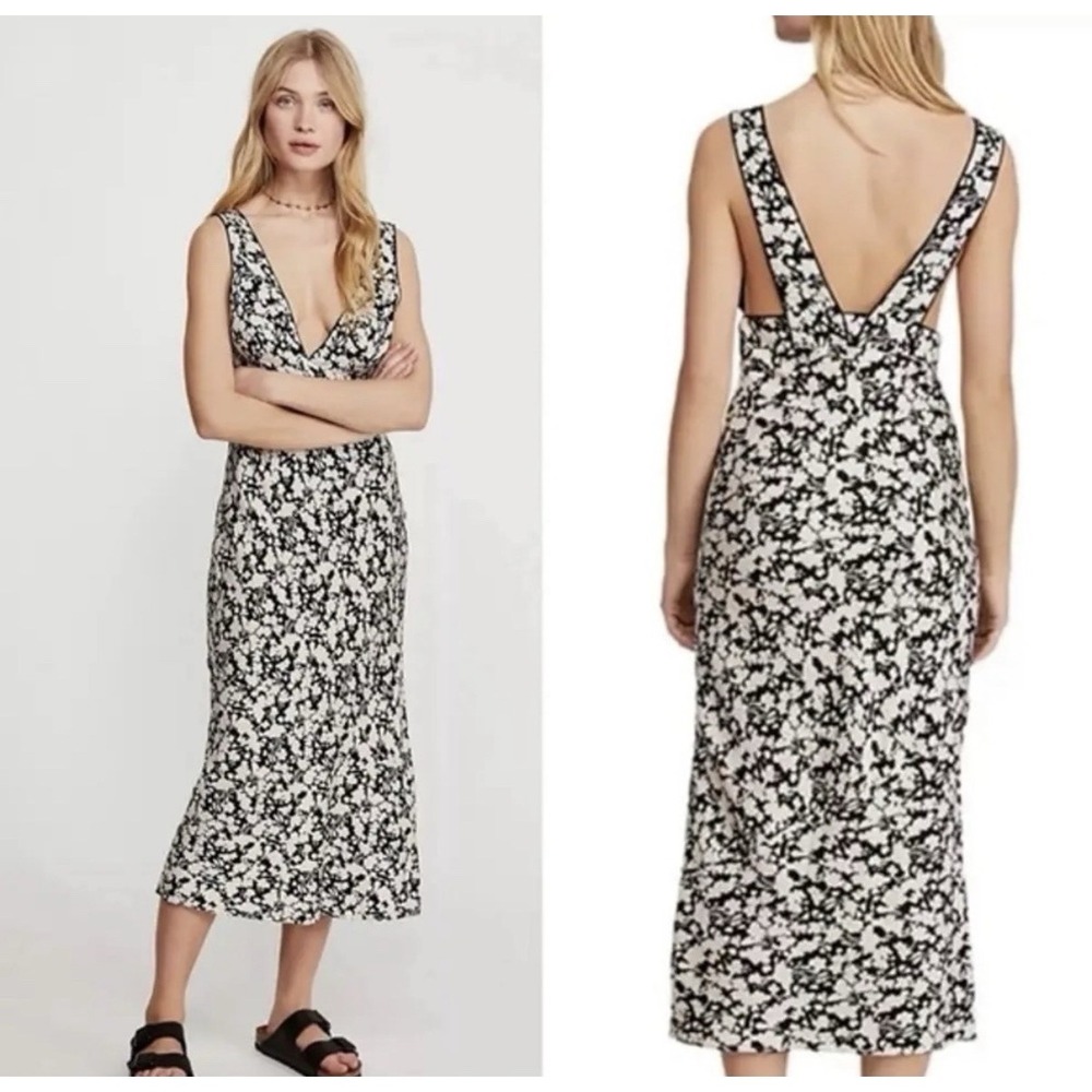 Free People Ohh La La Bias-Cut Midi Dress size 4